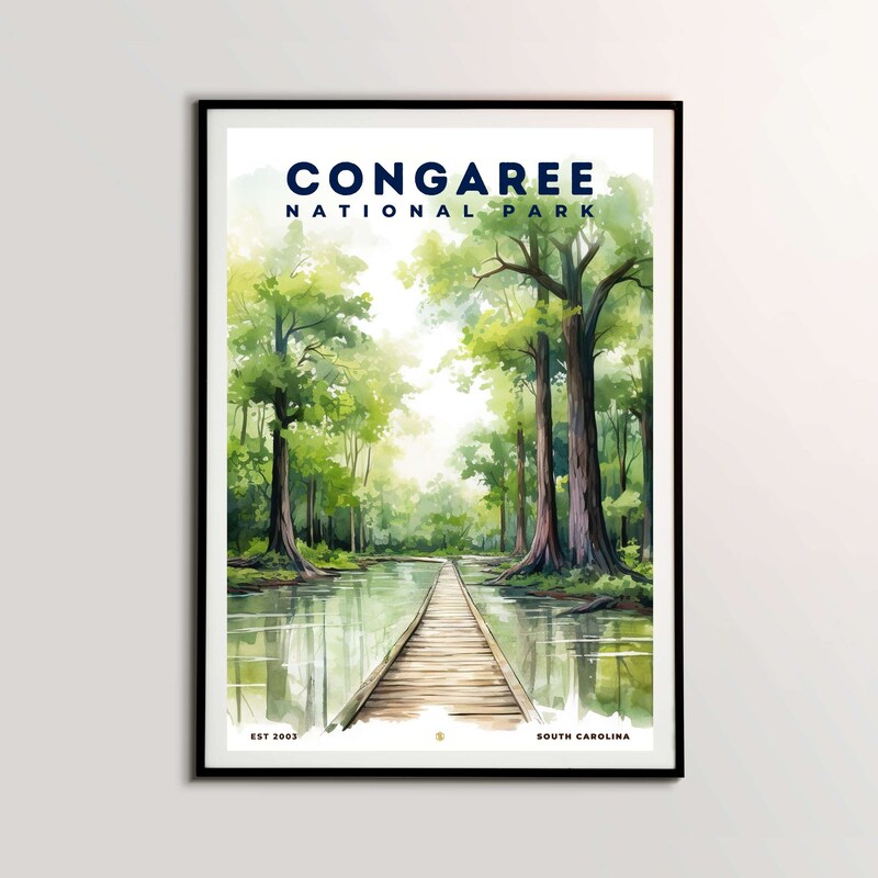 Congaree National Park Poster, Travel Art, Office Poster, Home Decor | S8